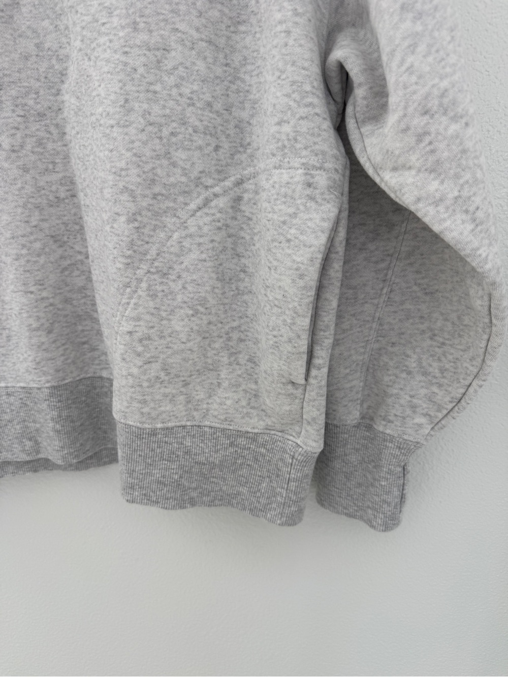 Aerie Offline Mock Neck Sweatshirt with Pockets Light Gray - Picture 3 of 6